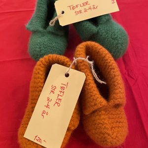 Barnetøfler strikket