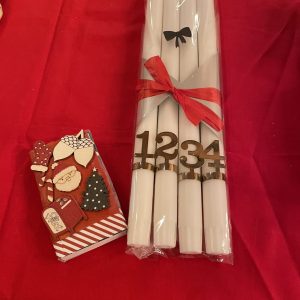 Adventslys hvite med fyrstikker