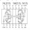 74175 IC Quad D-type flip-flop with reset; positive-edge trigger