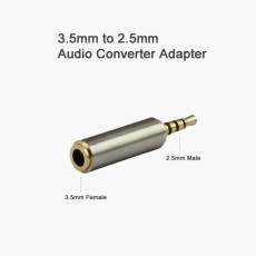 3,5 mm til 2,5mm video/audio adapter